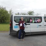 Kevin pictured with the Omagh Day Centre Birthday Bus