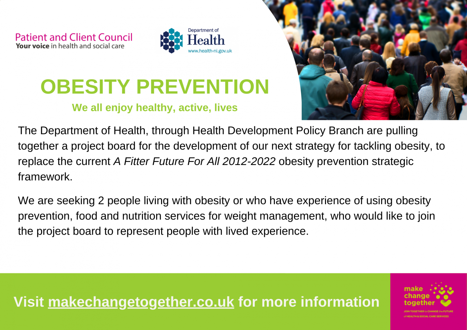 Obesity Prevention Promotional Flyer V2 | Western Health & Social Care ...