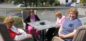 Strathroy Day Centre Service Users enjoying the good waether