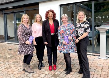 LtoR: Alison Doherty, Nurse Lead/Coordinator; Amy McAleavey, Specialist Perinatal Midwife; Karen O’Brien, Director Adult Mental Health & Disability Services; Bernie Deery, Quality Information and Data Officer and Helena Morrison, Perinatal CPN.