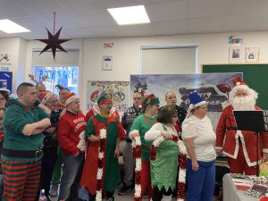 Service Users singing carols