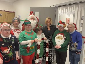 Service Users and Margaret Mulligan at Fresh Focus opening