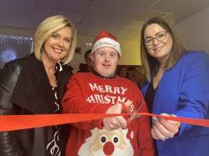 Margaret Mulligan, Conor (Service User) and Pauline Lennon open the new premises