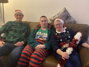 Service Users relaxing in the new premises