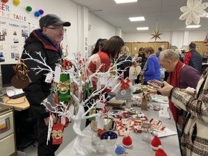 Service User selling Crafts at the Fresh Focus Winter Wonderland
