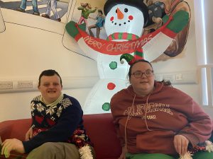 Service Users relaxing in the new premises