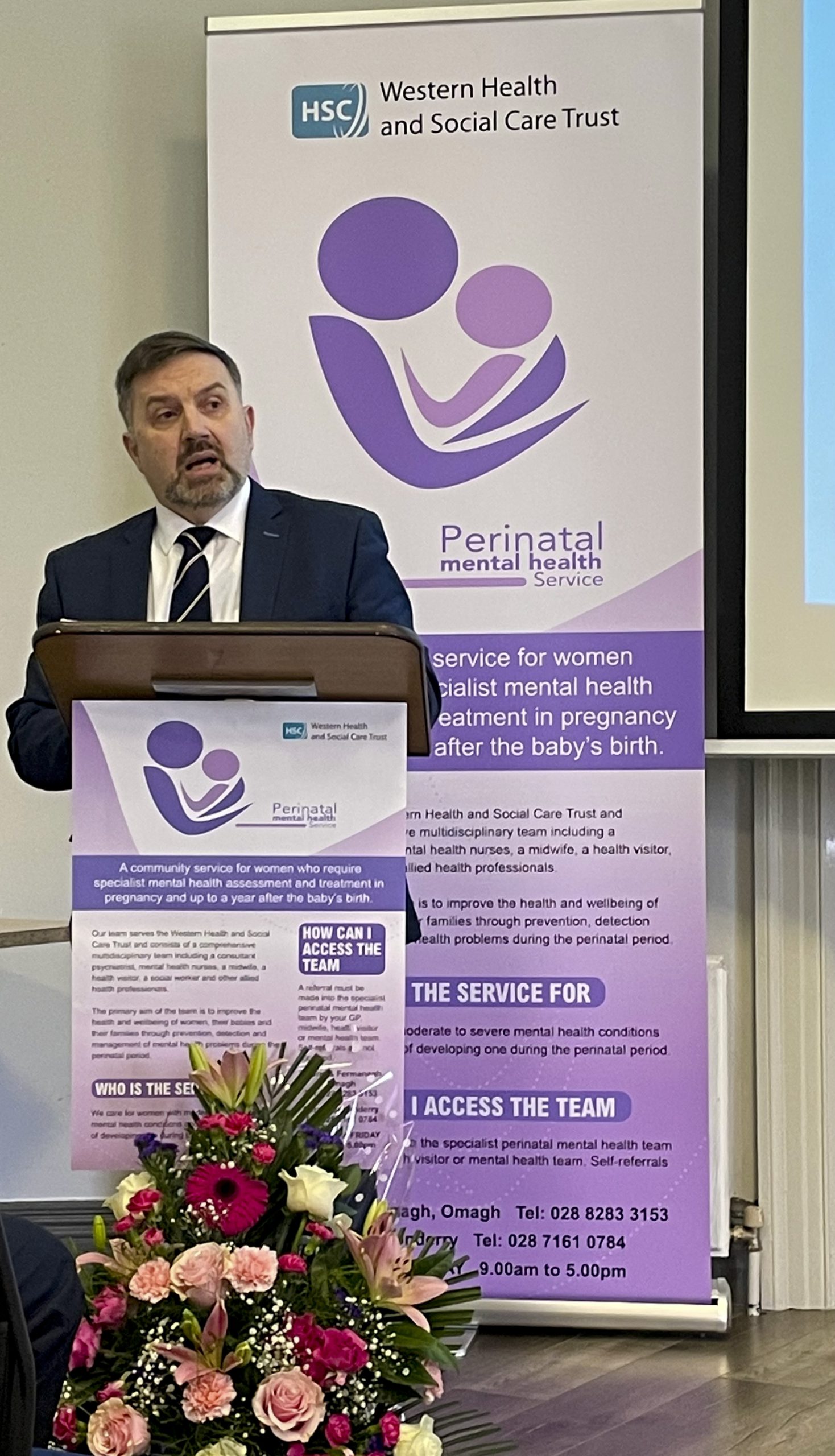 Minister Swann at the recognition event for our Perinatal MH Service