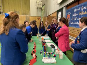 Jemma And Shauna WT Food And Nutrition Team Speaking To Year 8 Students