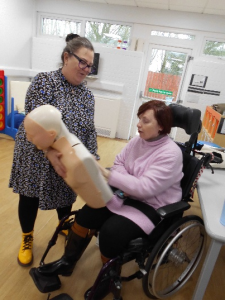 Service User with Janice McAllister at the Safer Eating and Drinking Programme