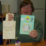 Service User with their Easter goodie bag
