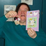 Service User with their Easter goodie bag