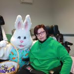 Service User with the Easter Bunny