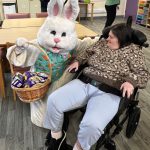 Service User with the Easter Bunny