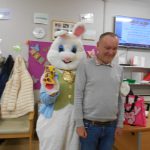 Service User with the Easter Bunny