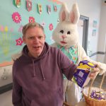 Service User with the Easter Bunny