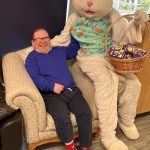 Service User with the Easter Bunny
