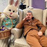 Service User with the Easter Bunny