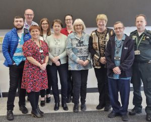 ED Referral Volunteers at Altnagelvin Hospital with Chief Executive Neil Guckian