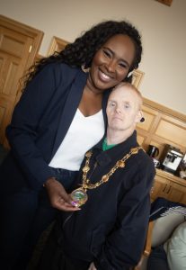 Mayor of Derry City and Strabane District Council with Valley Service User