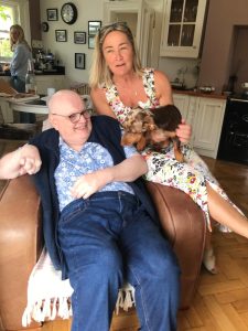 Service User and staff enjoying the Summer Party