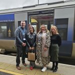 Staff ready to board the train