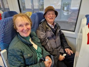 Service Users enjoying the Chat Tea Train