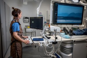 Radiographer with XRay Machine