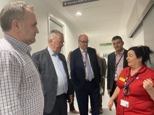 Health Minister Mike Nesbitt with Western Trust Staff at Omagh Hospital and Primary Care Complex