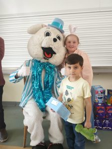 Service User with the Easter Bunny