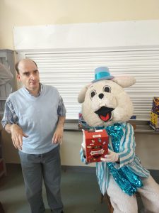 Service User with the Easter Bunny