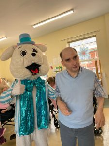 Service User with the Easter Bunny