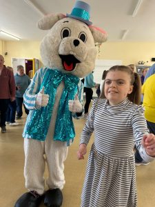 Service User with the Easter Bunny