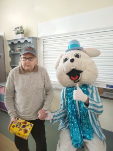 Service User with the Easter Bunny