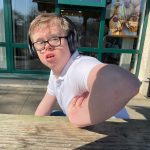 Benbradagh Day Centre Service User Enjoying The Sunny Weather