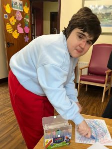 Creamery House Service User with their coloring
