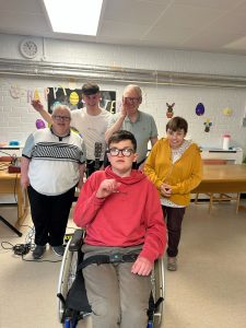 Service Users enjoying the easter party