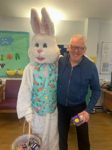 Service User with the Easter Bunny