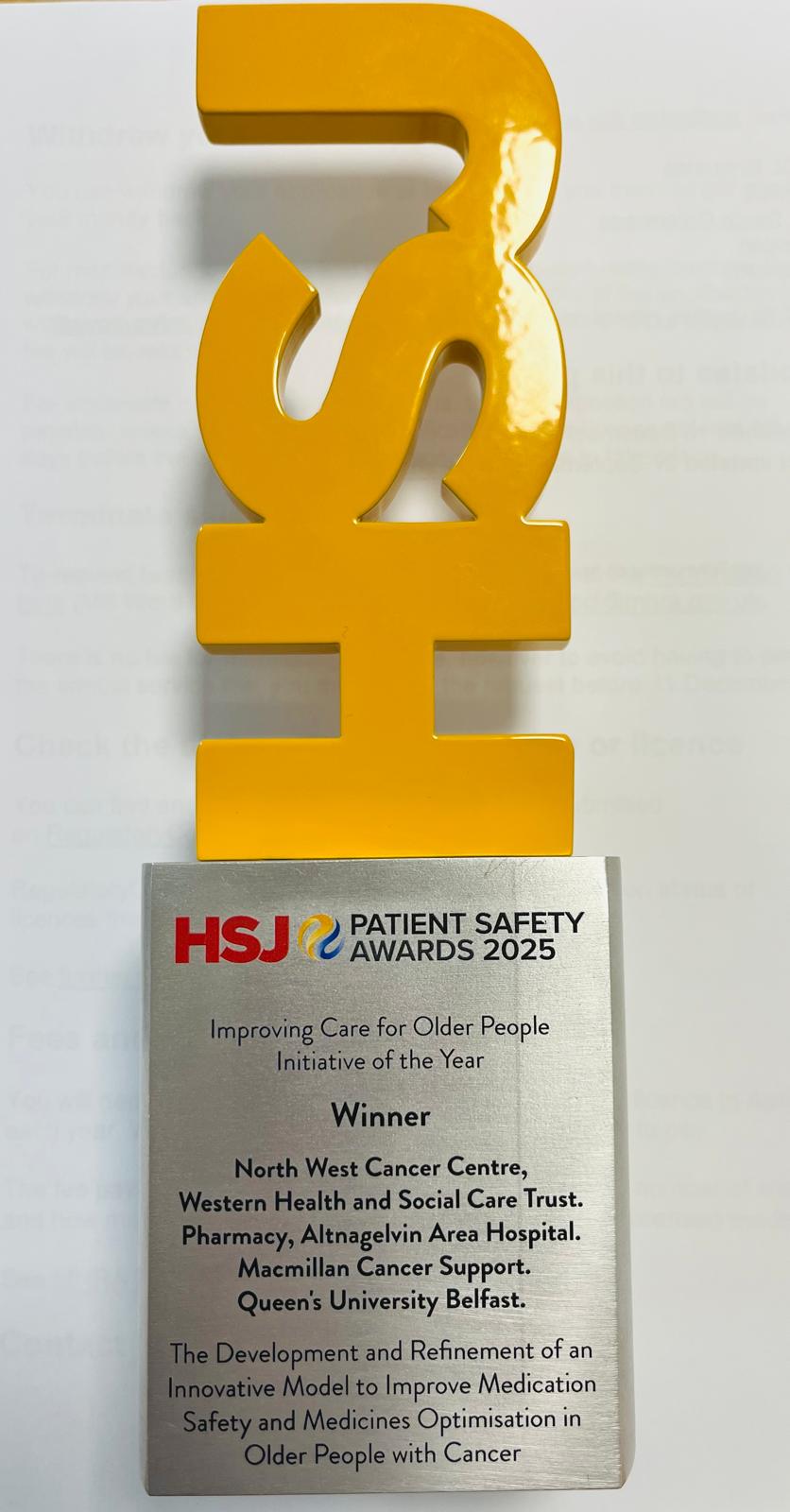 The HSJ Award