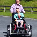 Service User and FODC Chair using the inclusive bike