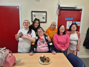 Service Users at the Valley Centre bidding farewell to Andrea Killen