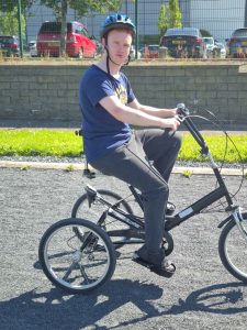Service User using the inclusive bike