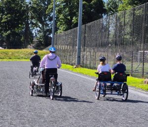 Service Users using the inclusive bikes
