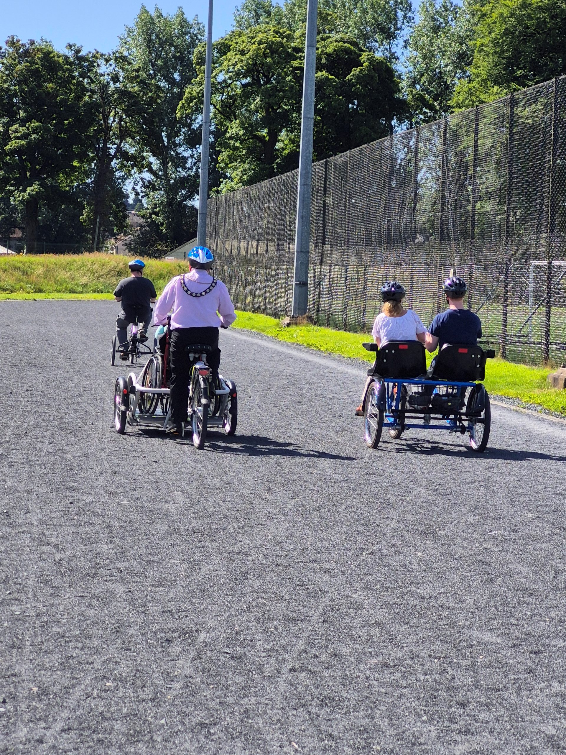 Service Users using the inclusive bikes
