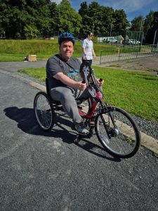 Service User using the inclusive bike