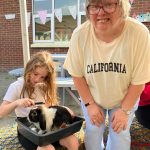 Service User enjoying the visit from Kidz Farm