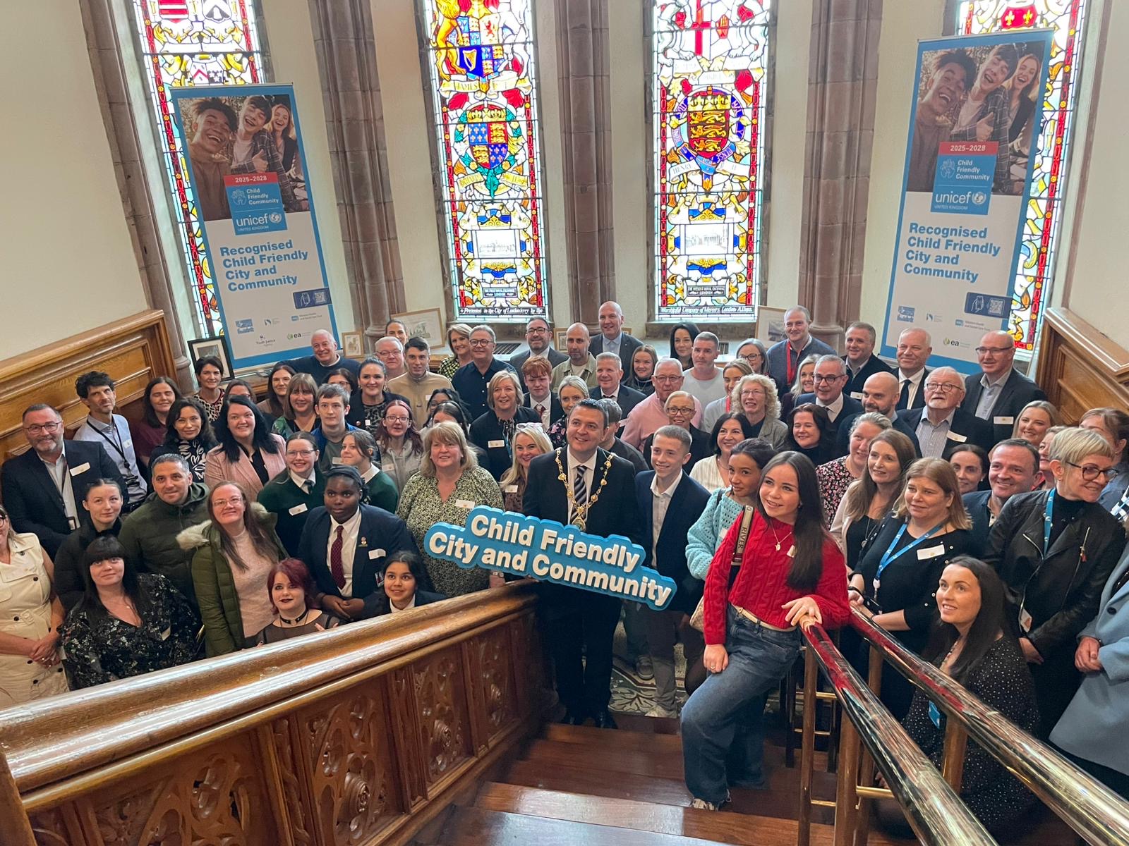 Representatives at the UNICEF announcement of Derry City and Strabane being Child Safe