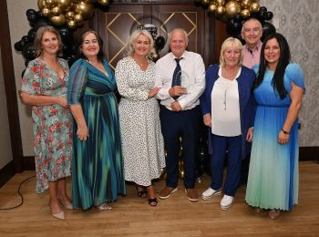 Bernie and Raymond Tracey, HSC NI foster carers from the Western area receiving Lifetime Achievement Award