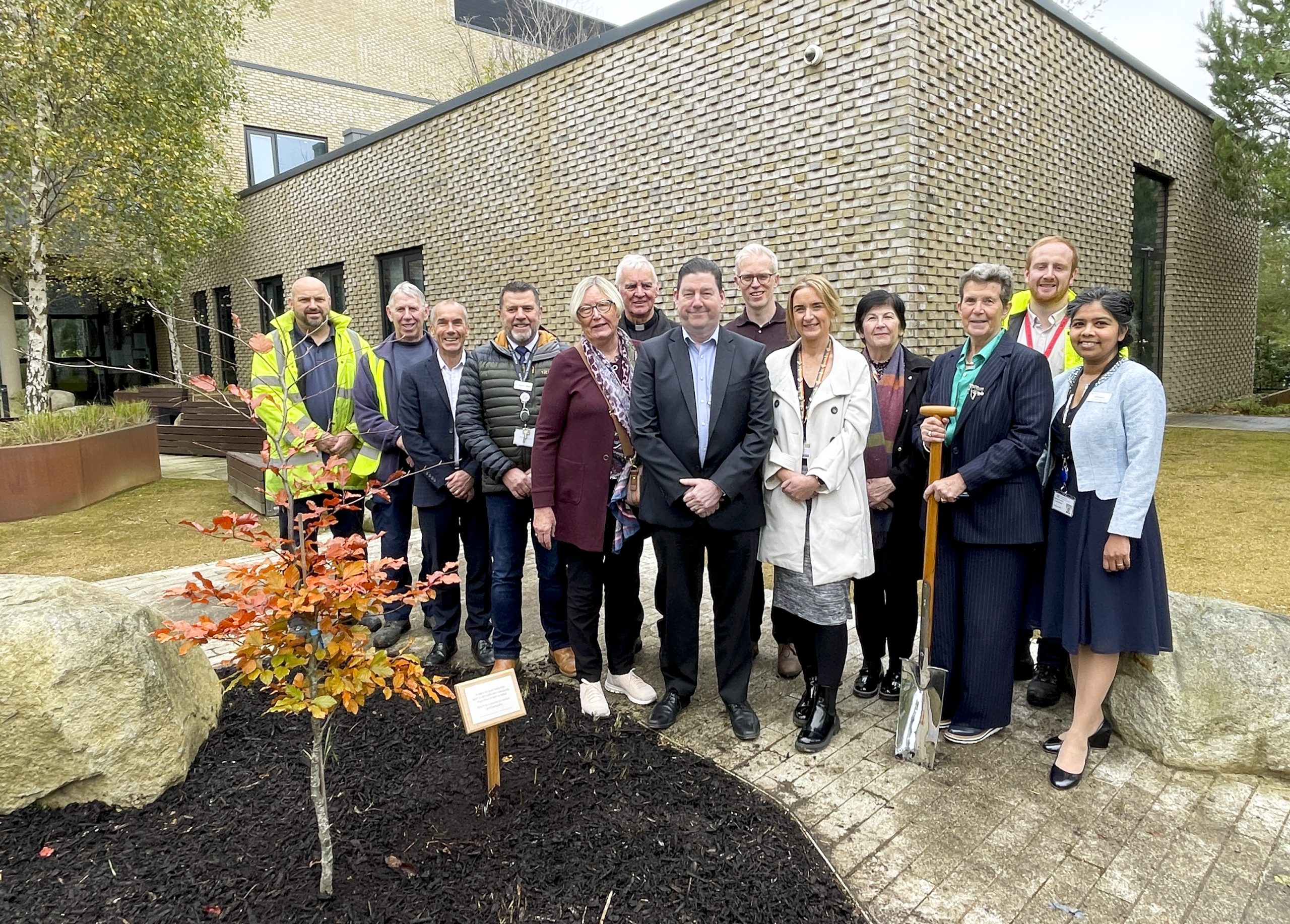 Stakeholders at the Tree Planting event at Altnagelvin Hospital