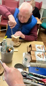 Bertie Adams Building A Bird Box At Drumclay Day Centre