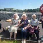 Enjoying An Icecream At Clones Canal Anne Morrow Louie Rutledge And Kathleen Tierney